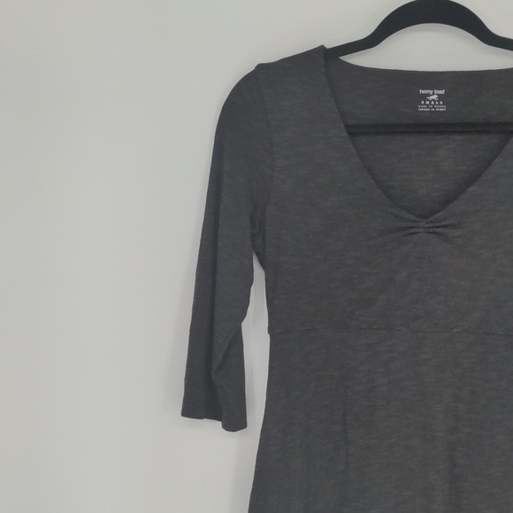 Horny Toad Women's Rosalinda Dress Size Small Organic Knee Length 1/2 Sleeve - Picture 7 of 11